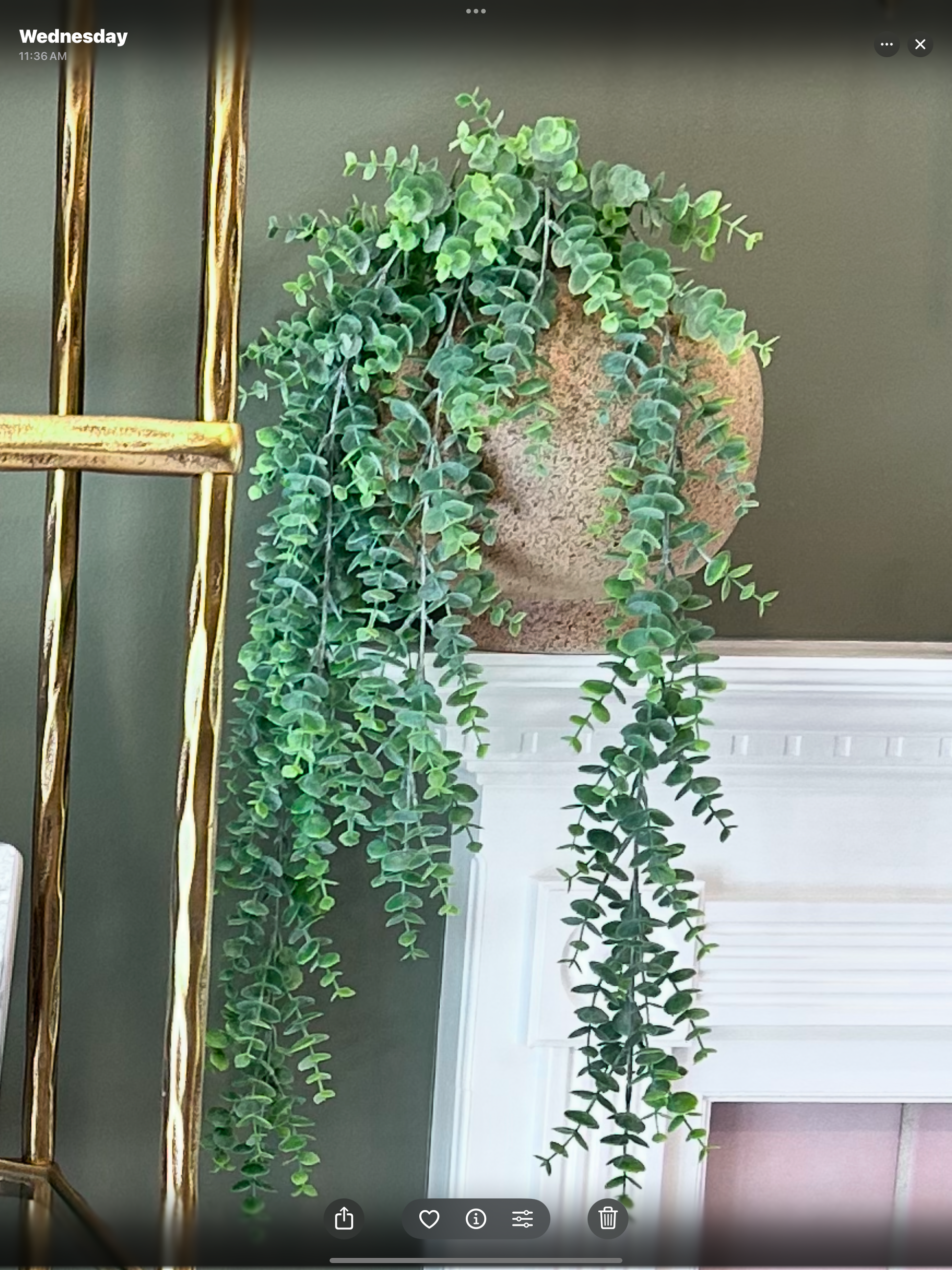 Splatter Vase with Cascading Greenery