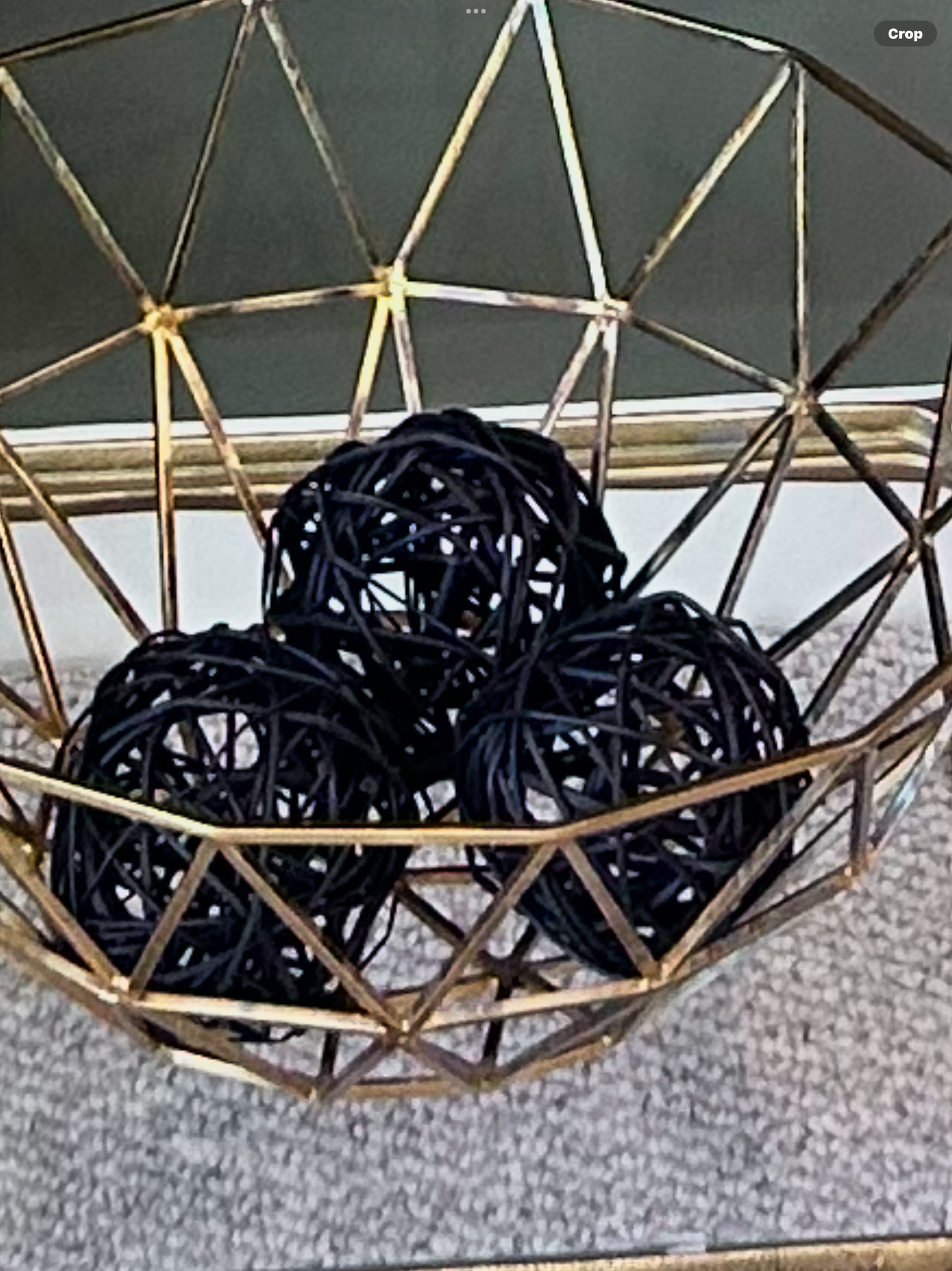 Black Wicker Decor Balls Set of 3