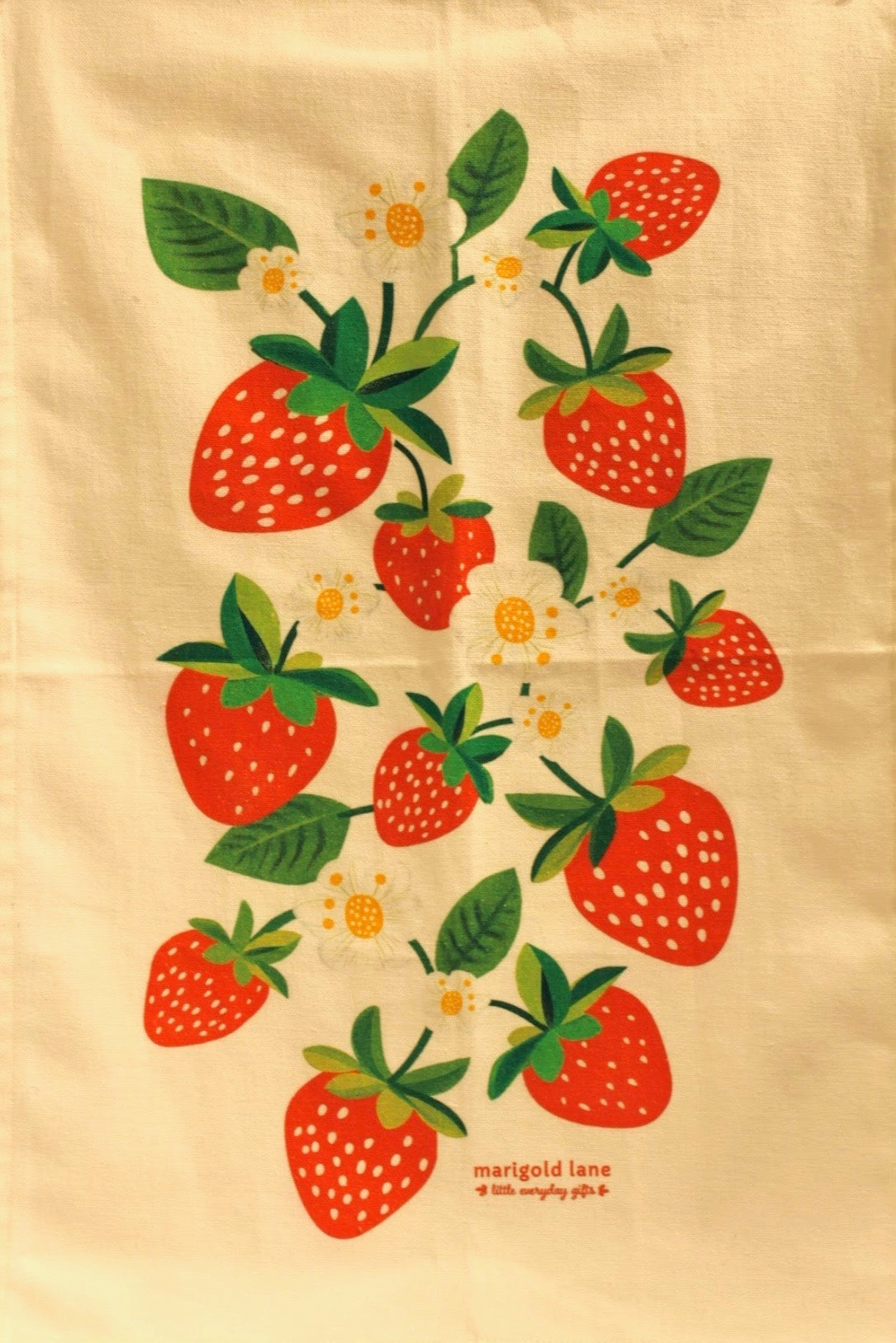 Strawberry Tea Towel - Custom Designed by local Goffstown Artist - Melissa Lyman