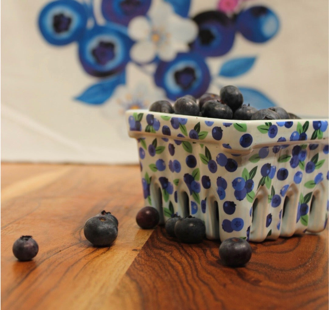 Blueberry Ceramic Berry Basket