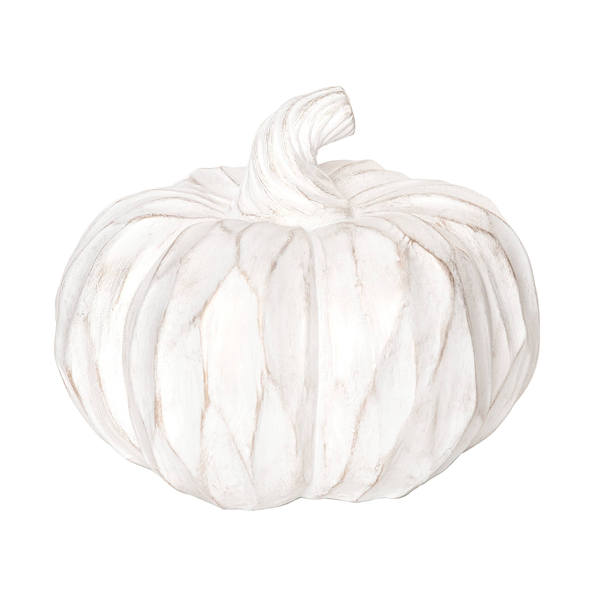 Fall/Harvest 8" White Pumpkin Decorative Figure