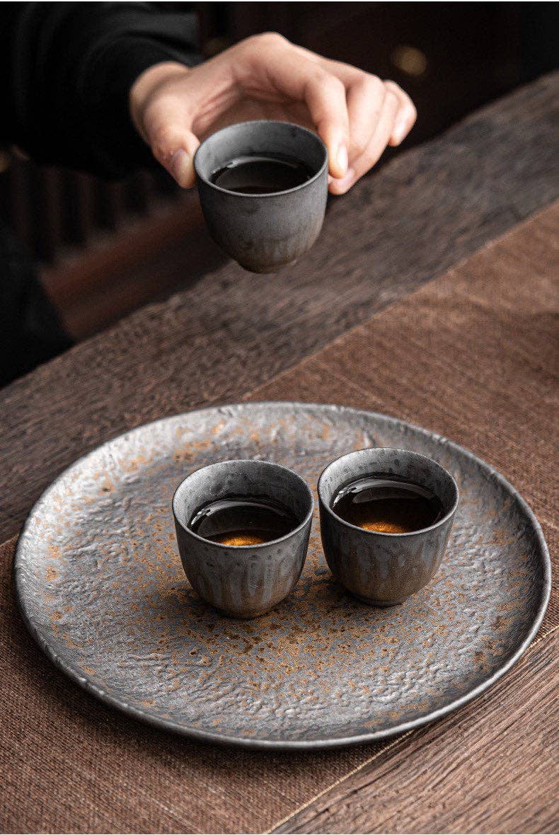 Ceramic Classic Golden Black Tea Cup