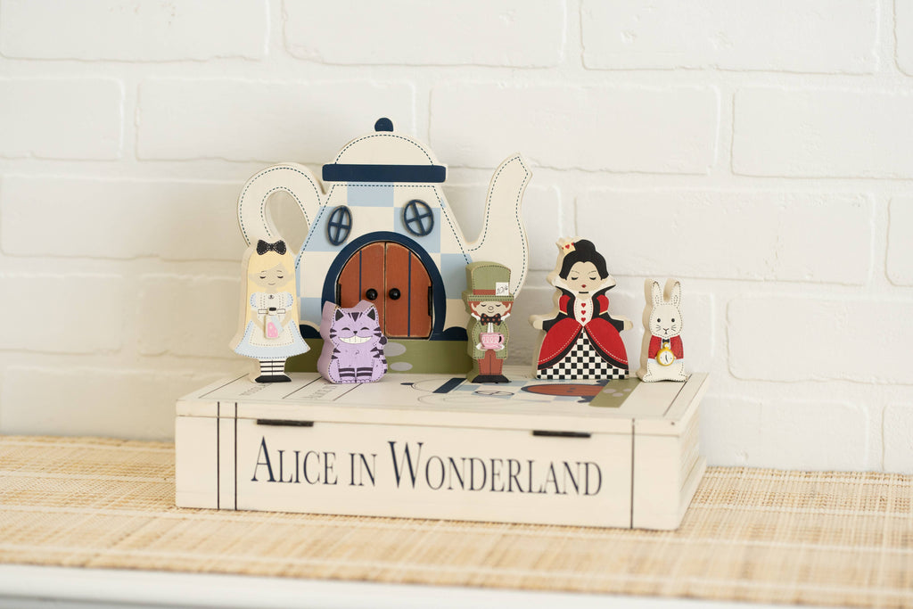 8x12 Woodland Storybook Set of 7 - ALICE WONDERLAND