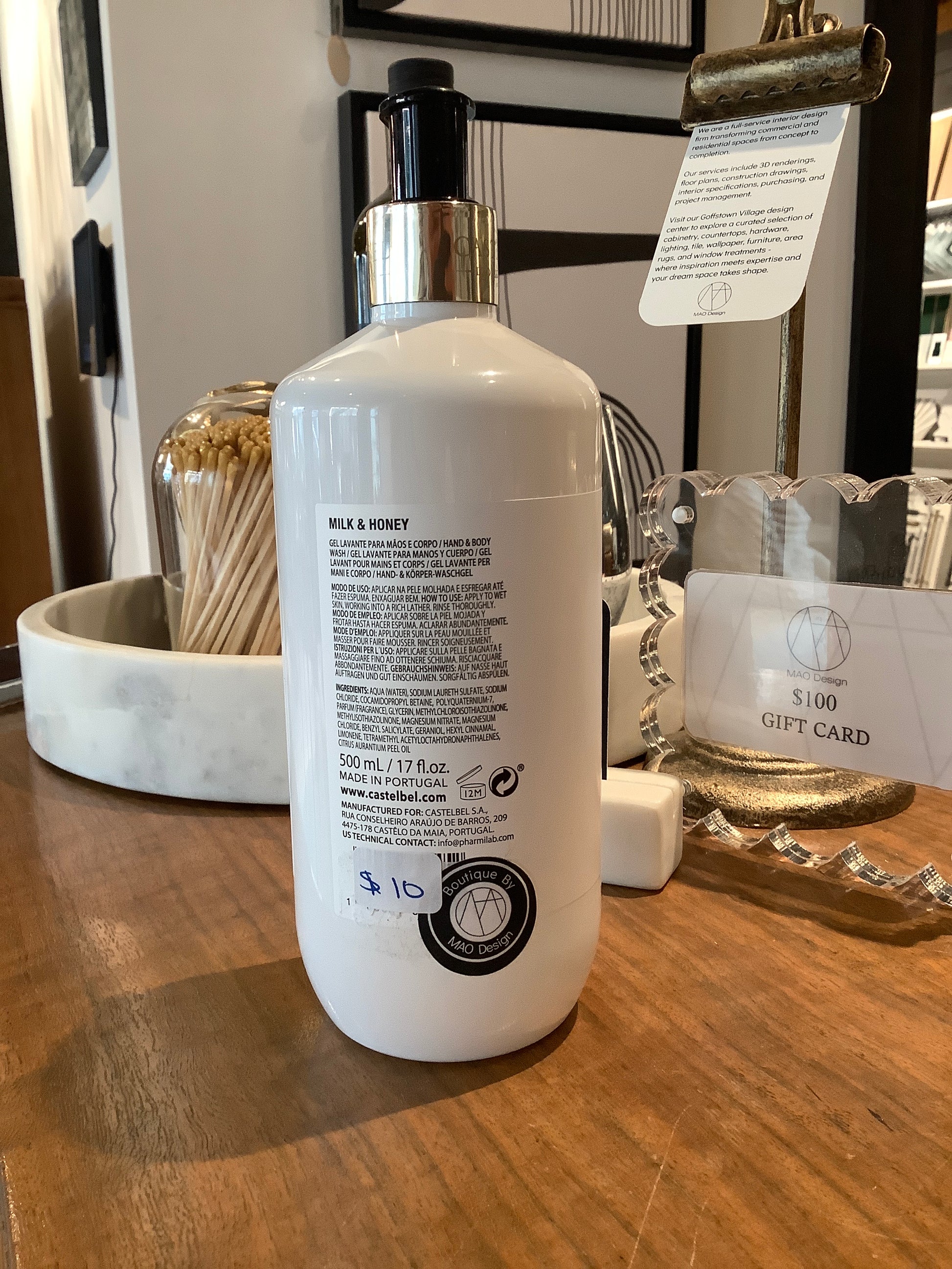 Castelbel Milk & Honey Hand Wash