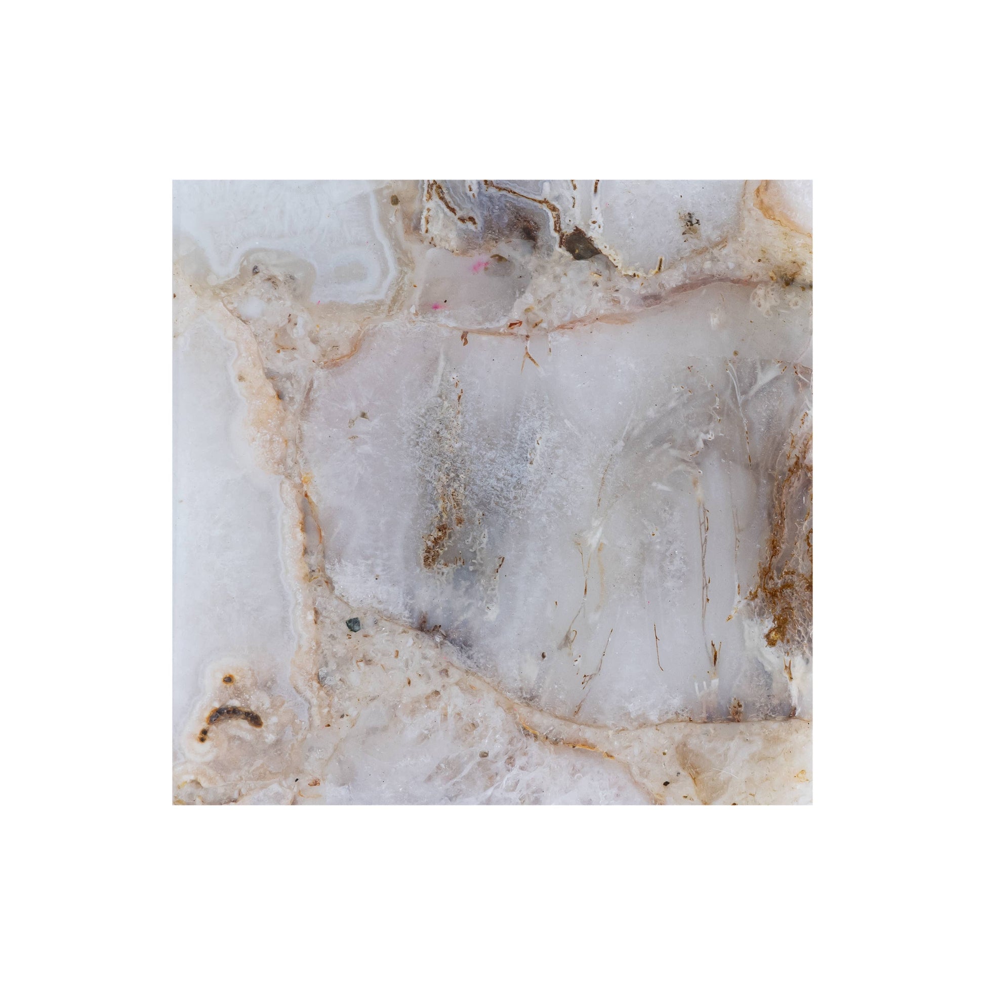Set of 4 White Agate Coasters