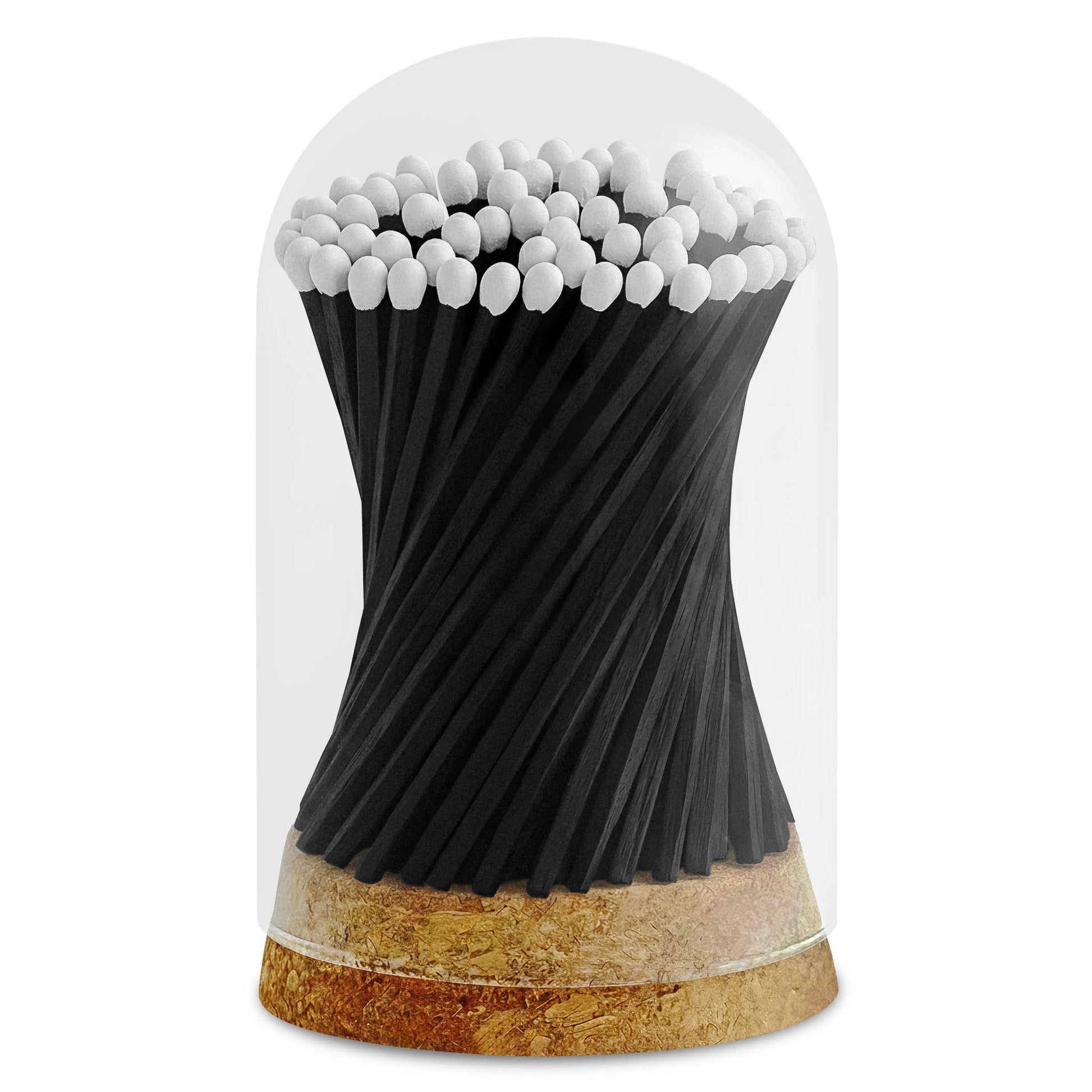 4" Matches in Premium Glass Cloche - Color of Your Choice