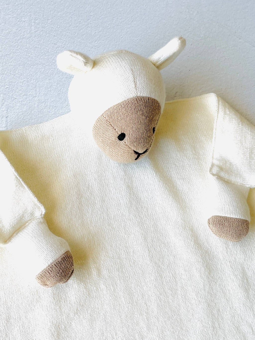 Lamb - Organic Baby Lovey Security Blanket Cuddle Cloth