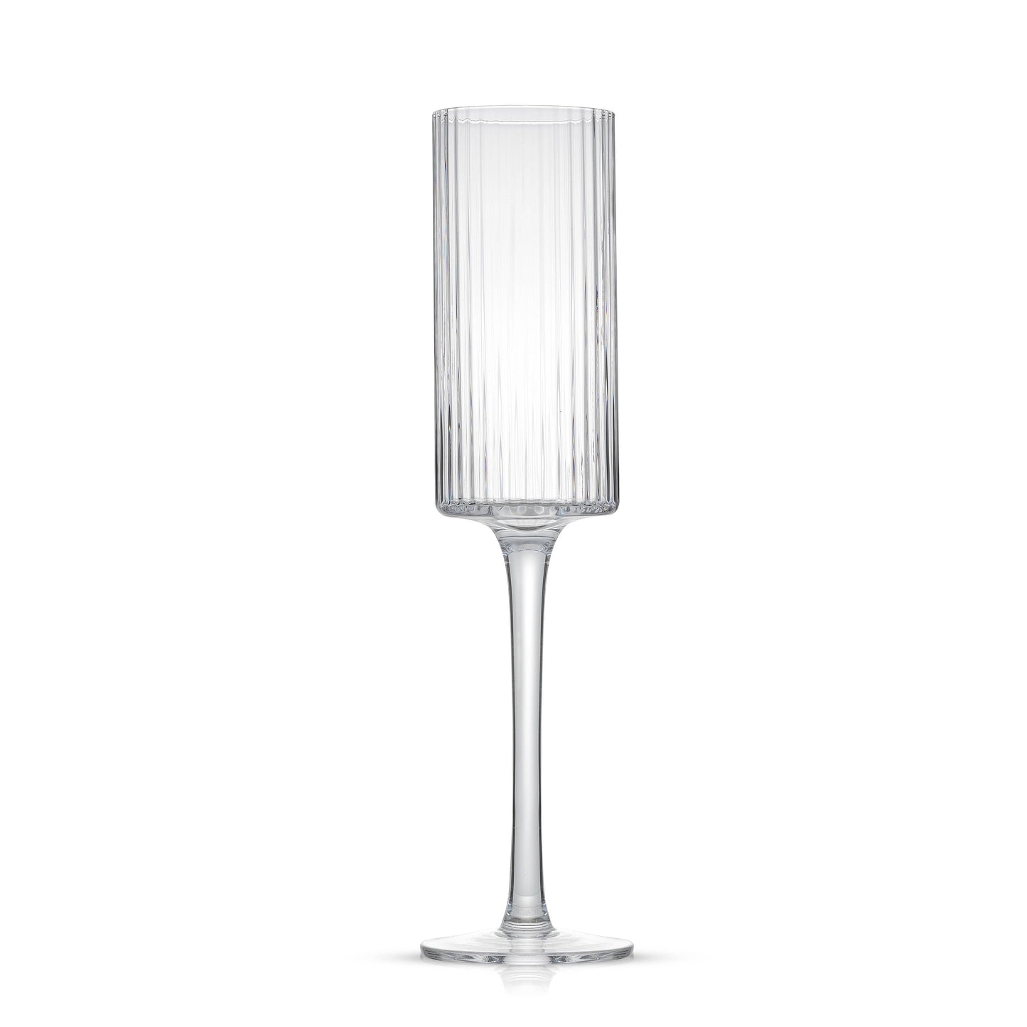 JoyJolt Elle Fluted Cylinder Champagne Glass - Set of 2