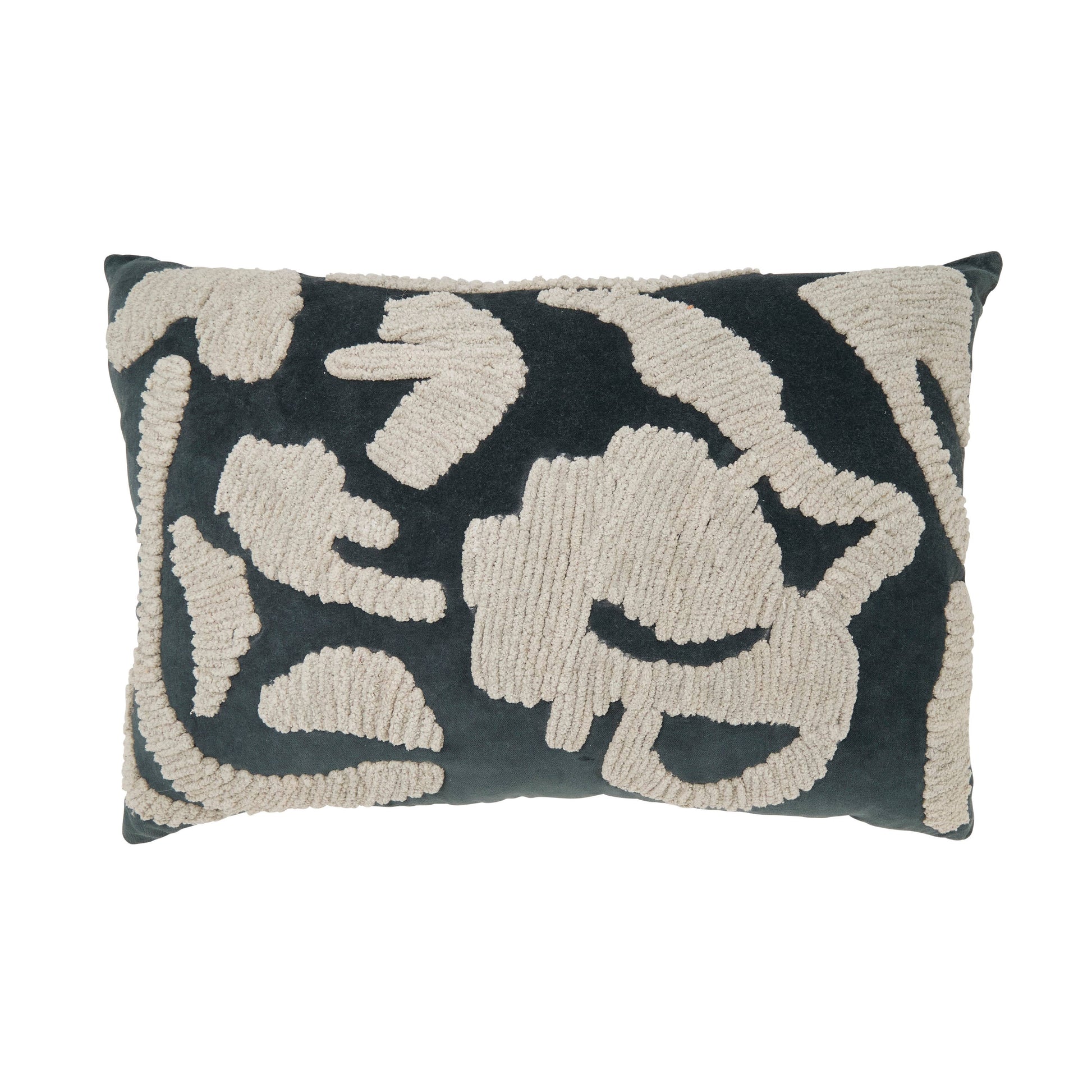 Luxe Embroidered Velvet Throw Pillow