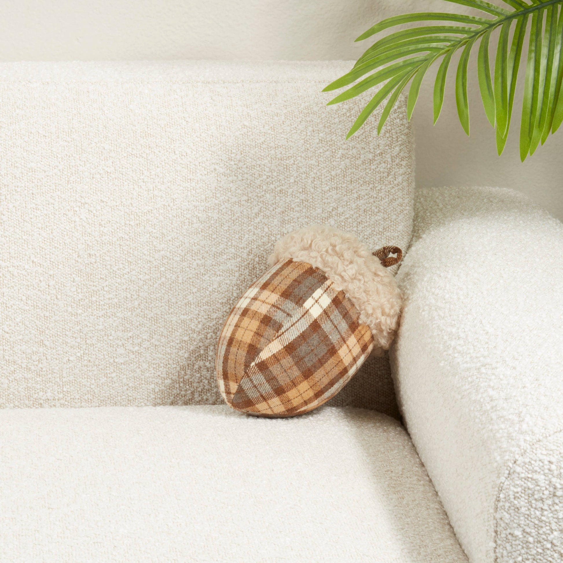 Plaid Acorn Throw Pillow