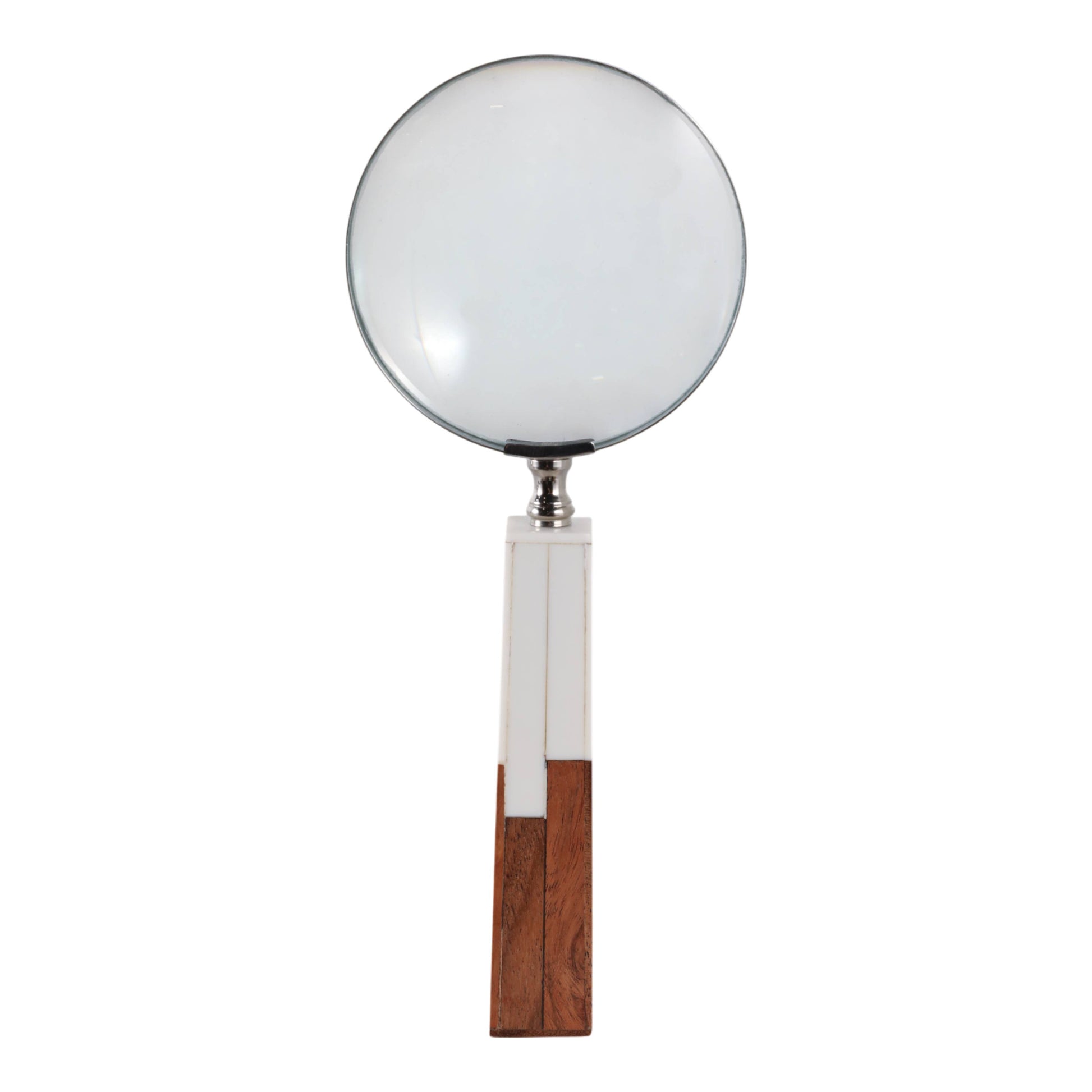 Decorative Object - White Resin 2-Toned Magnifying, 10 in.