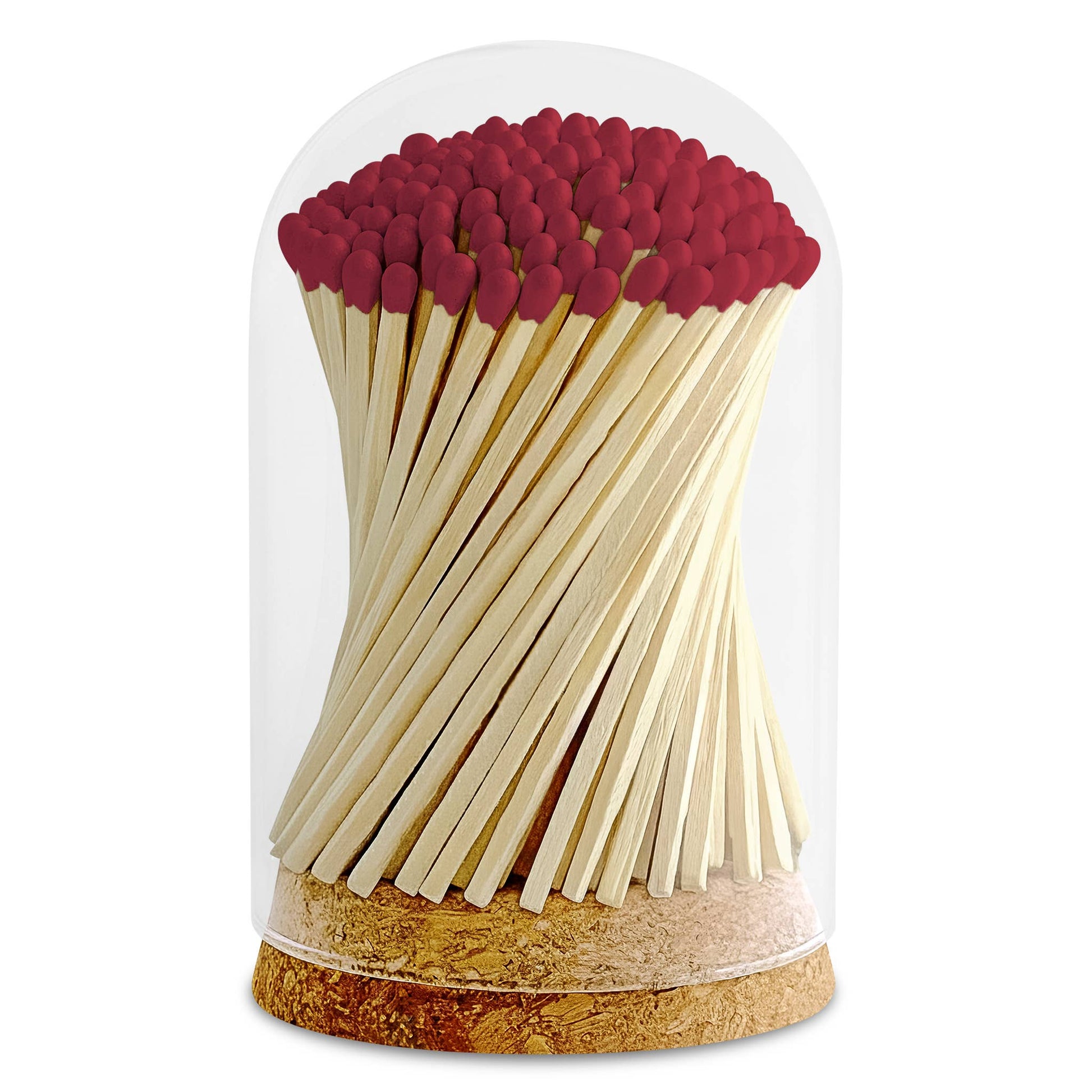 4" Matches in Premium Glass Cloche - Color of Your Choice
