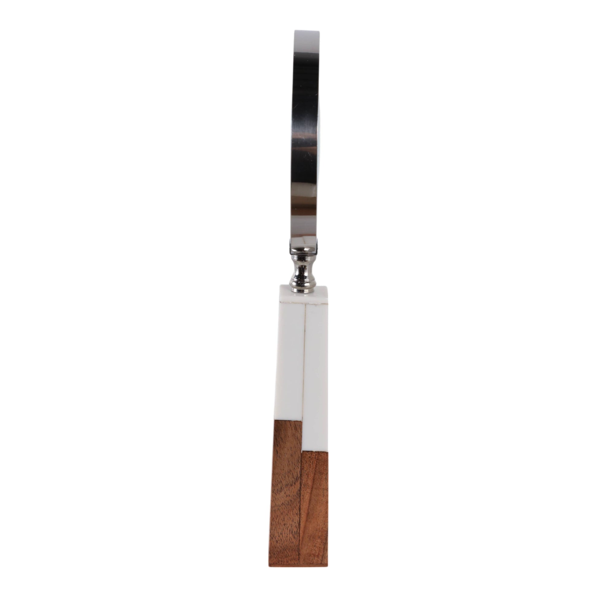 Decorative Object - White Resin 2-Toned Magnifying, 10 in.