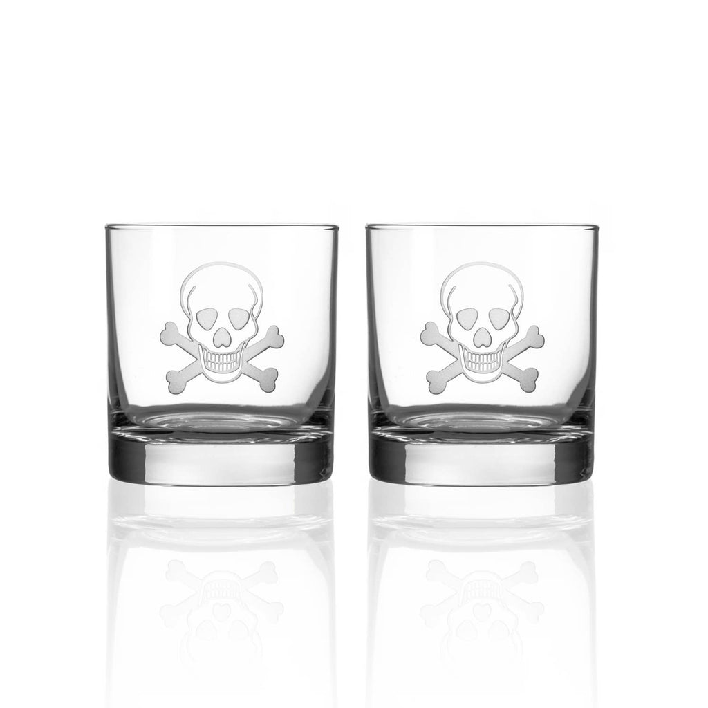 Skull & Crossbones 3 Piece Whiskey Decanter Gift Set