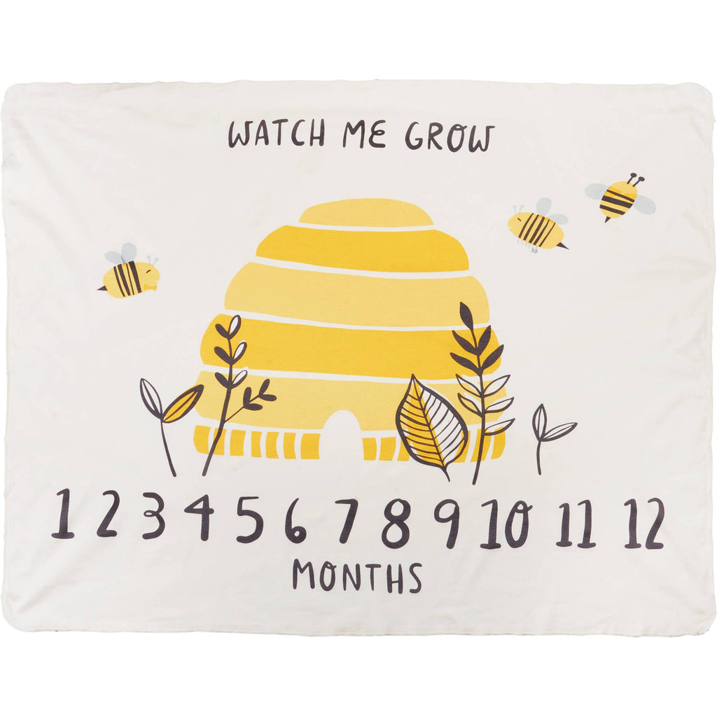 Watch Me Grow Bees Milestone Blanket