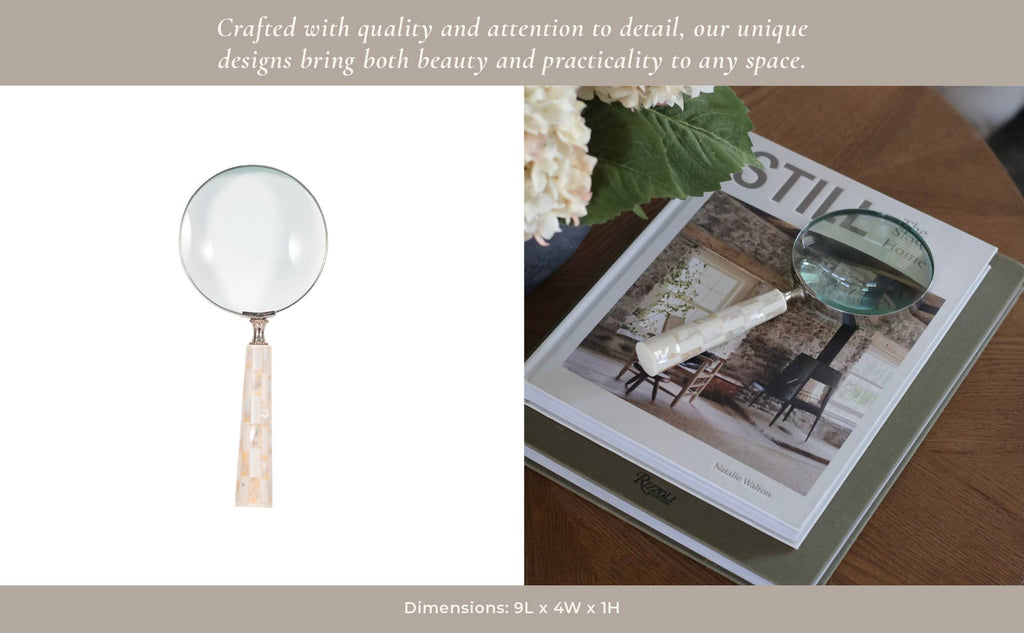 Magnifying Glass with Metal Resin Mop Handle