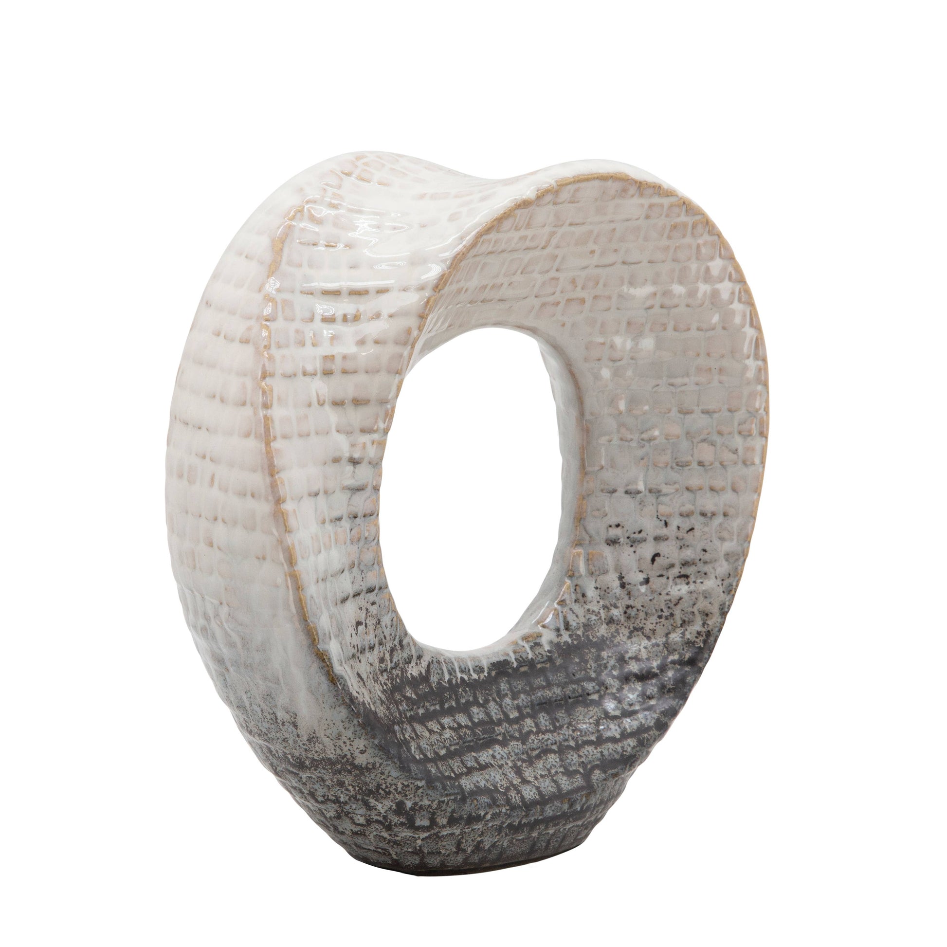 Ceramic Abstract Circular Cutout Sculpture