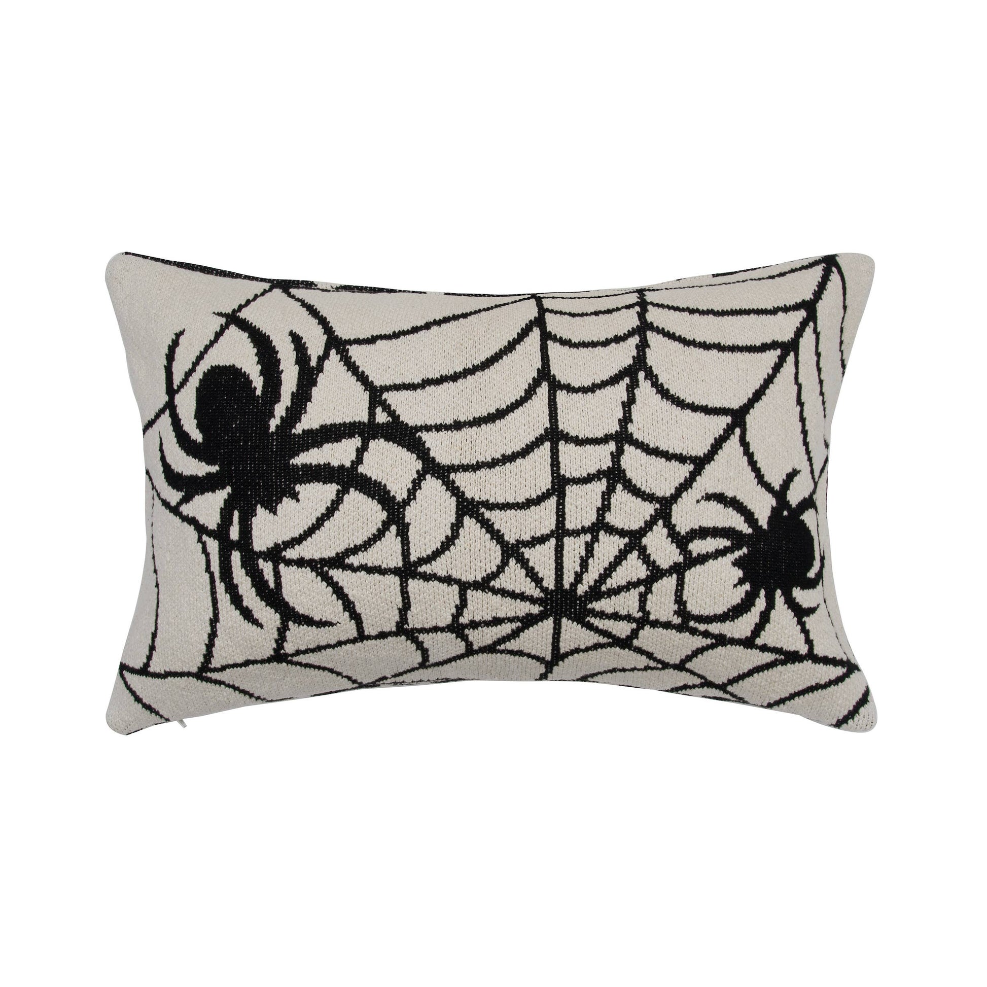 Halloween Spider Web Reversible Throw Pillow