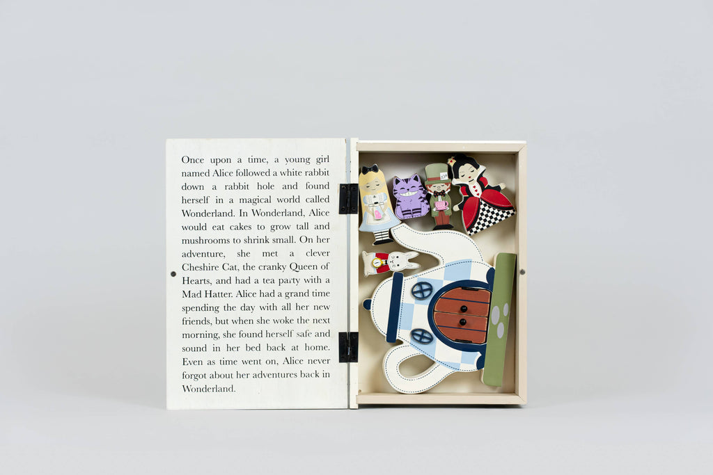 8x12 Woodland Storybook Set of 7 - ALICE WONDERLAND