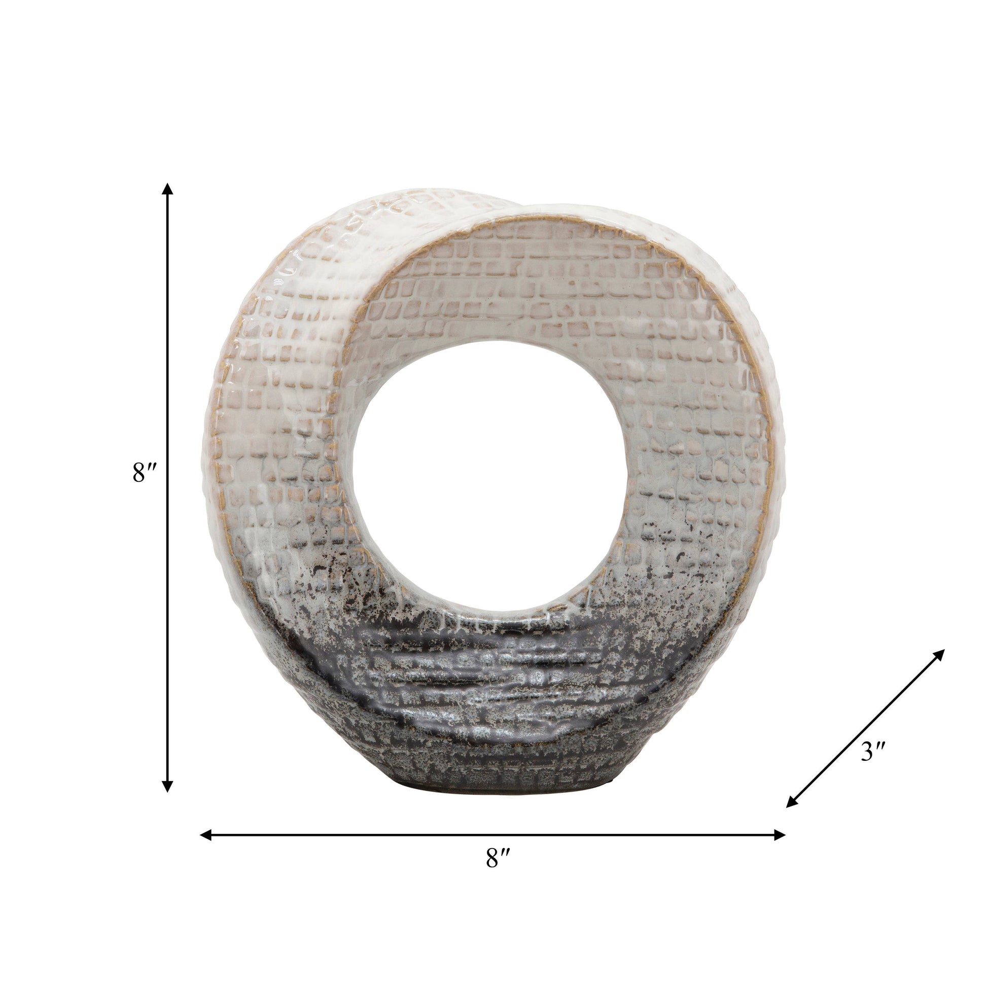 Ceramic Abstract Circular Cutout Sculpture