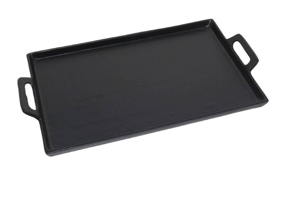 Black Alum. Tray with Handles 10x14”