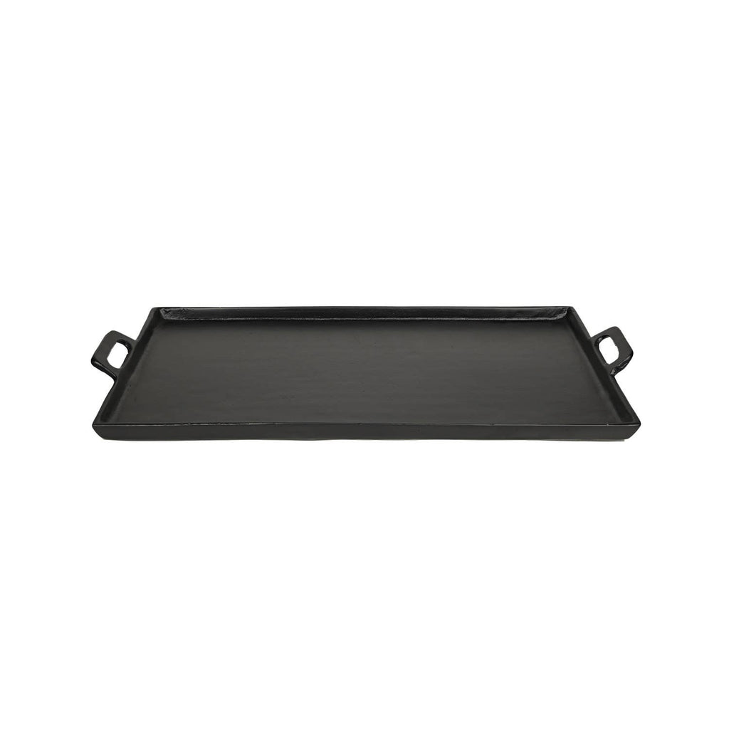Black Alum. Tray with Handles 15x25”