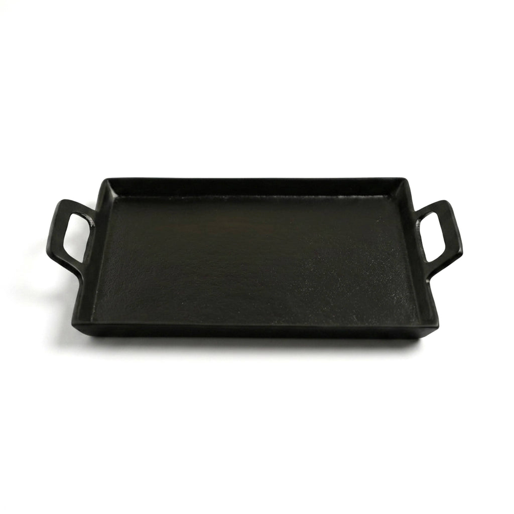 Black Alum. Tray with Handles 10x14”