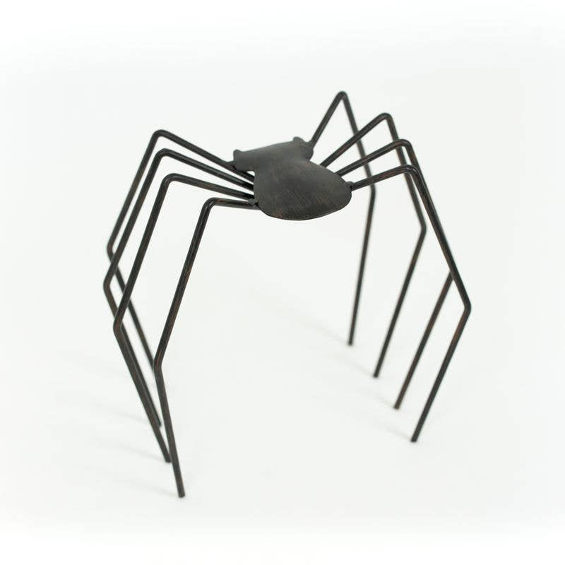 50406 - 7.5x7.5x5 metal spider, black HALLOWEEN Decor