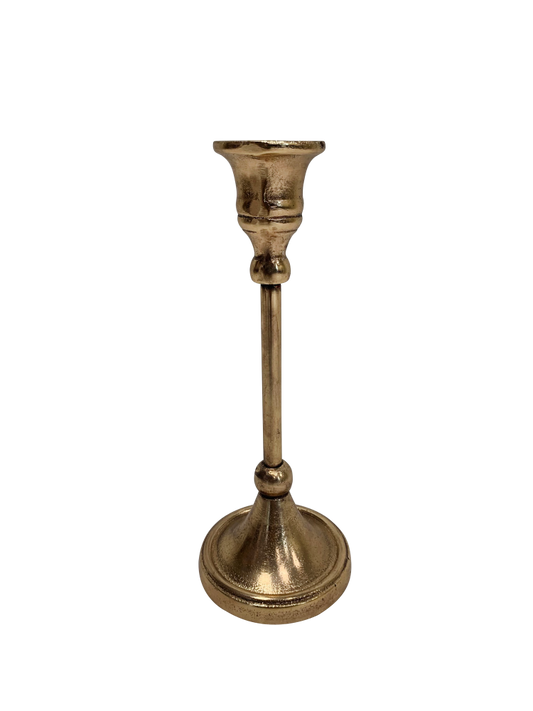 Sm. Alum. Candlestick Antique Brass Finish