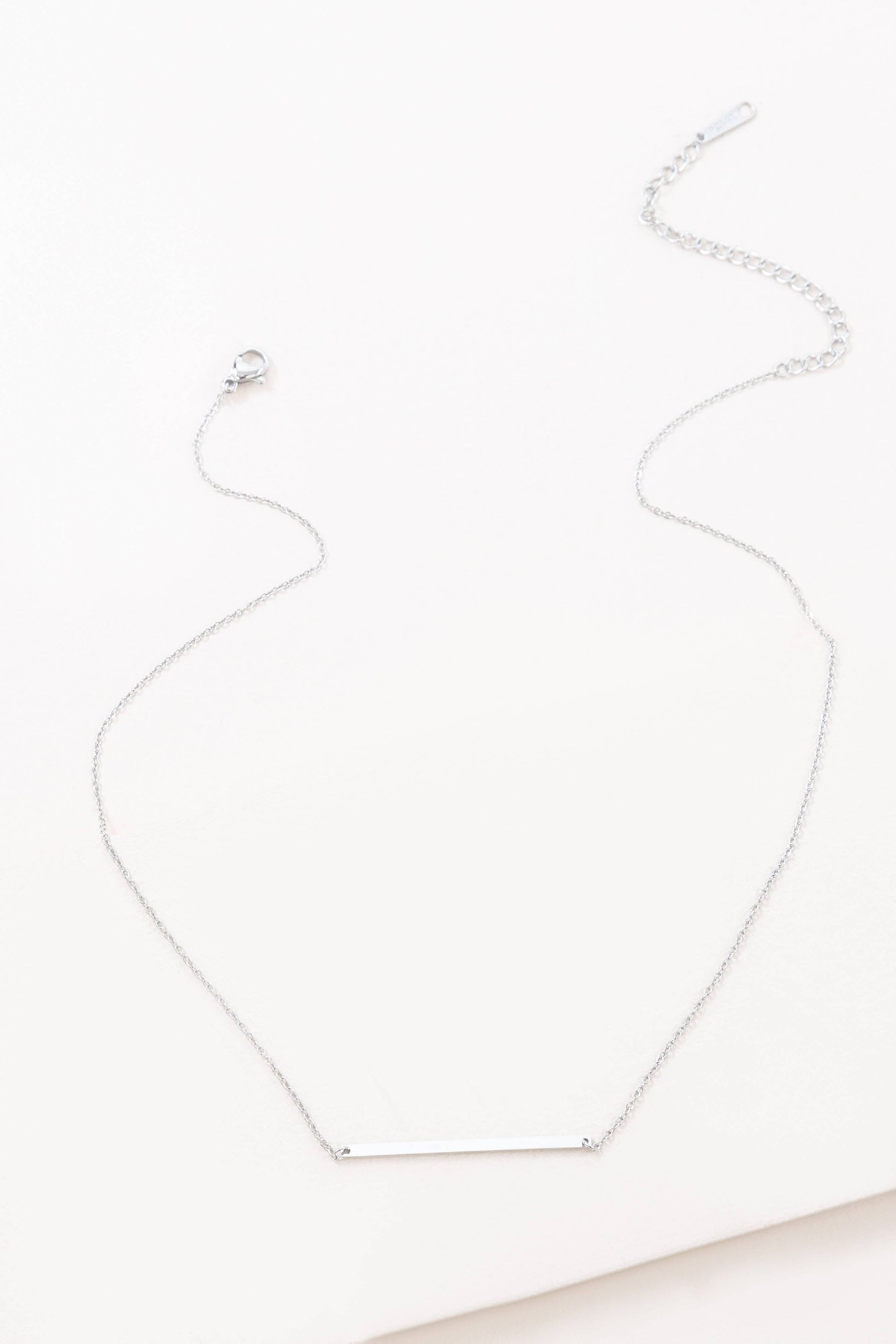 Modern Minimalist Bar Necklace (14K)