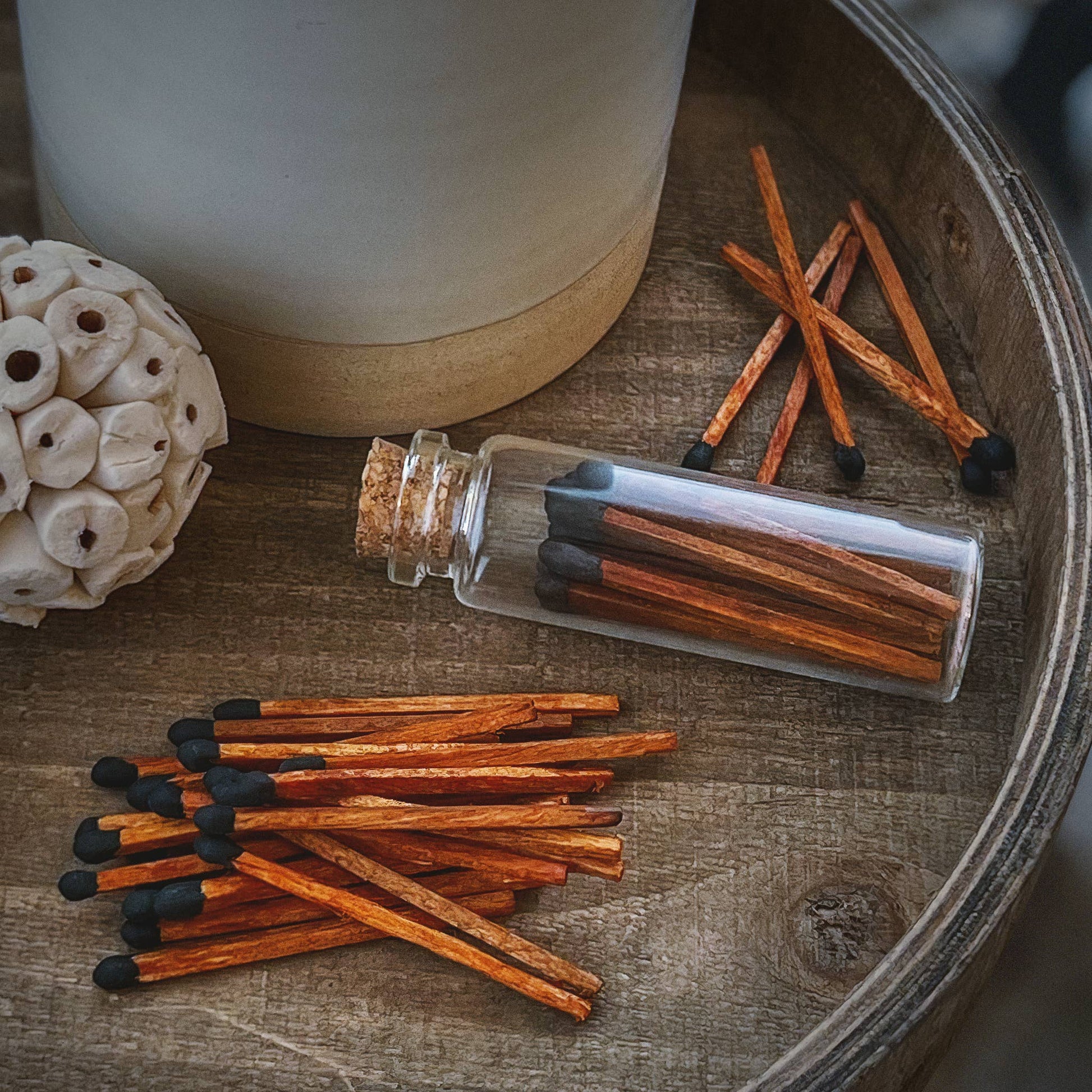 2" Matches + Small Bottle - Color of Your Choice + Strikers