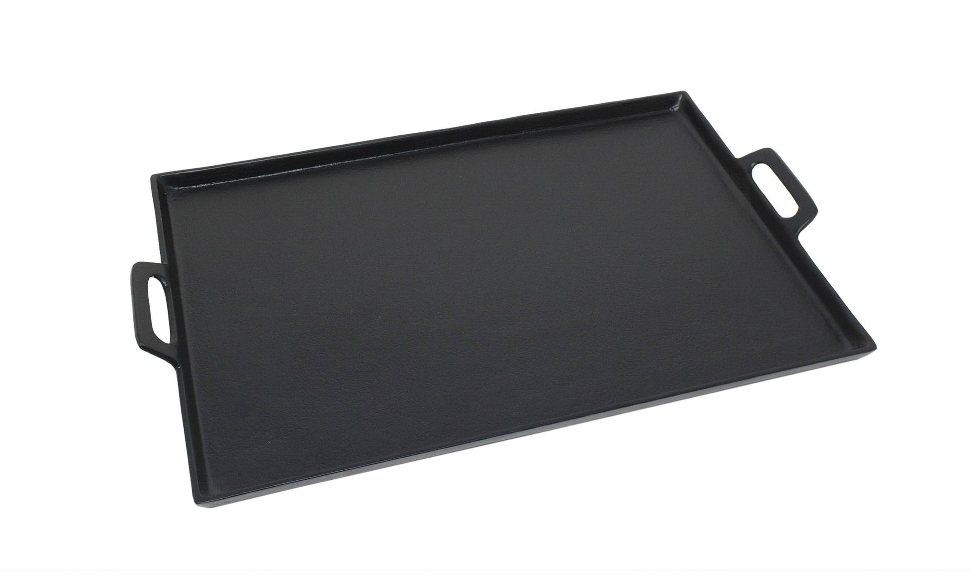 Black Alum. Tray with Handles 15x25”