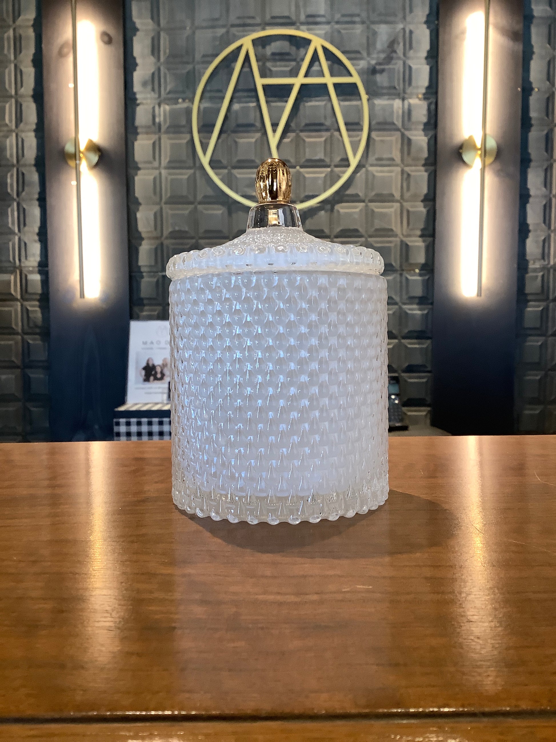 Cleo - White & Gold Vessel