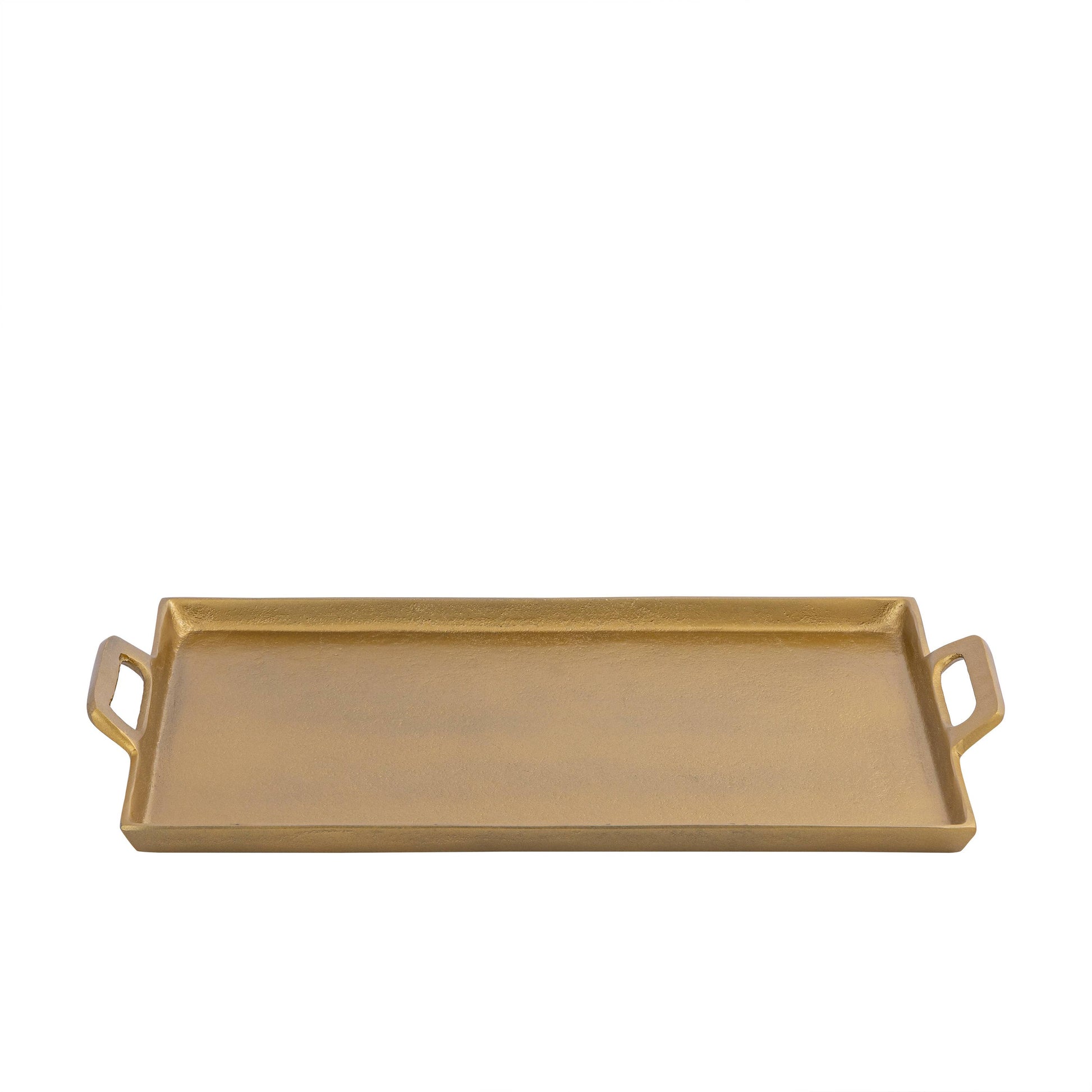 Aluminum Tray w/Handles Antique Brass