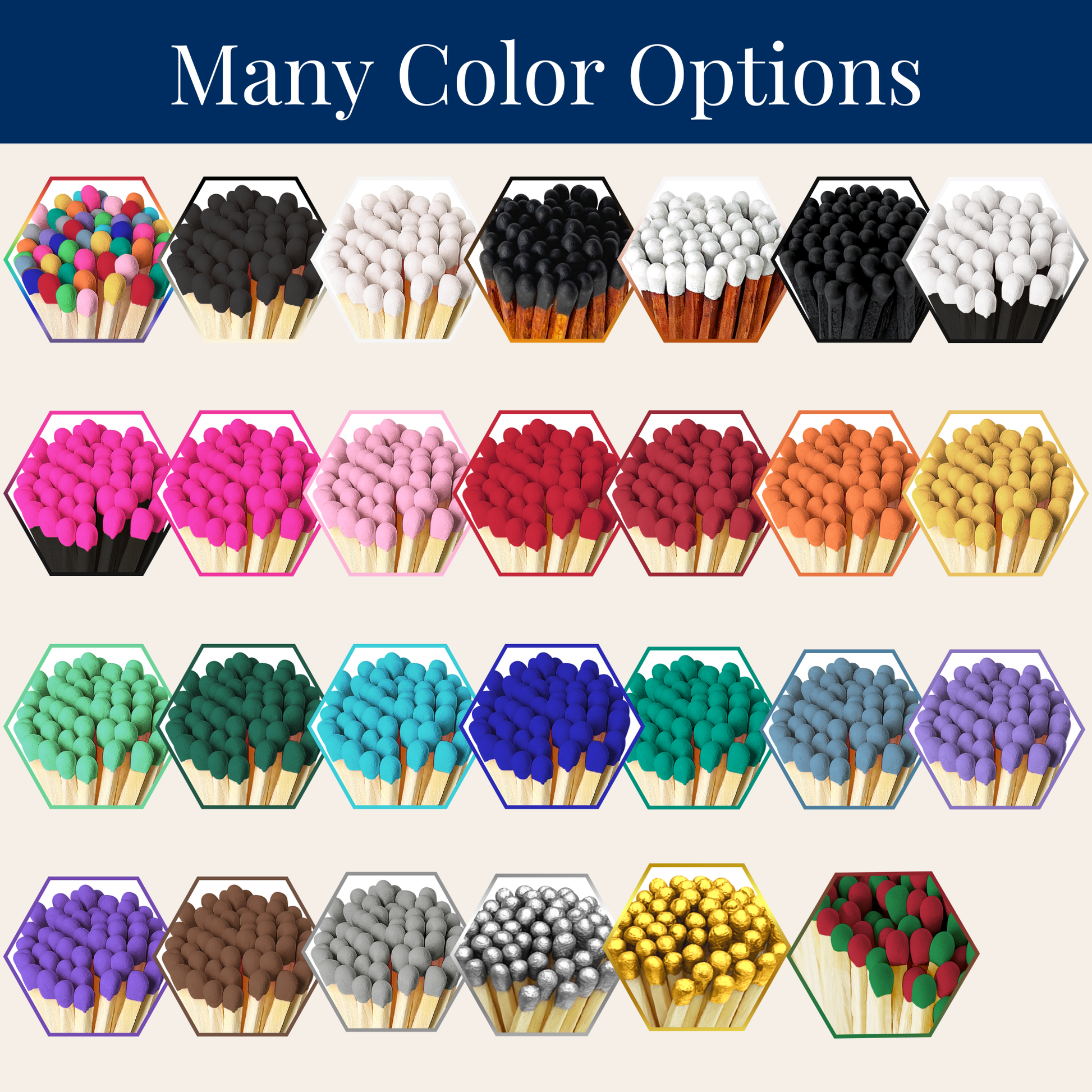 4" Matches in Premium Glass Cloche - Color of Your Choice