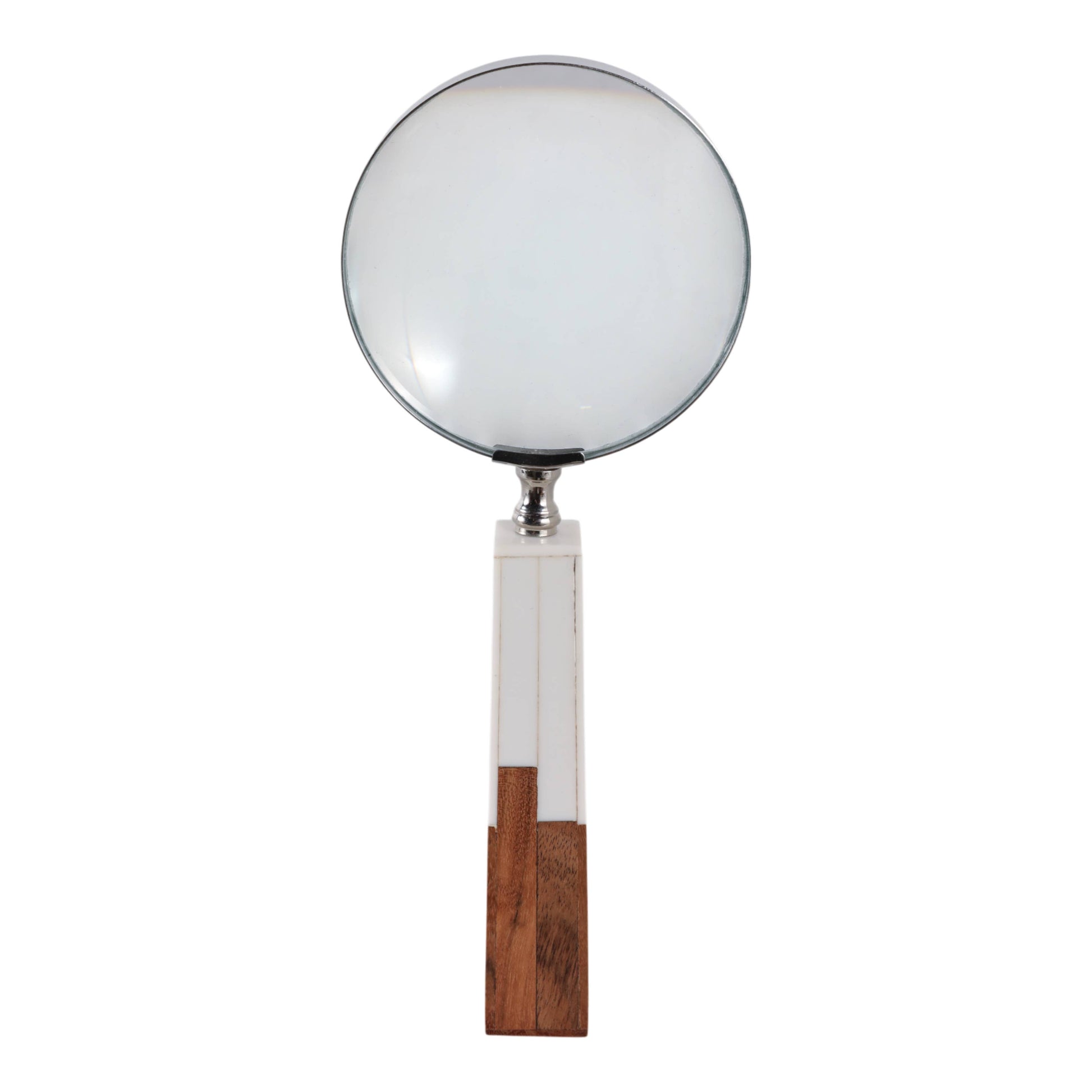 Decorative Object - White Resin 2-Toned Magnifying, 10 in.