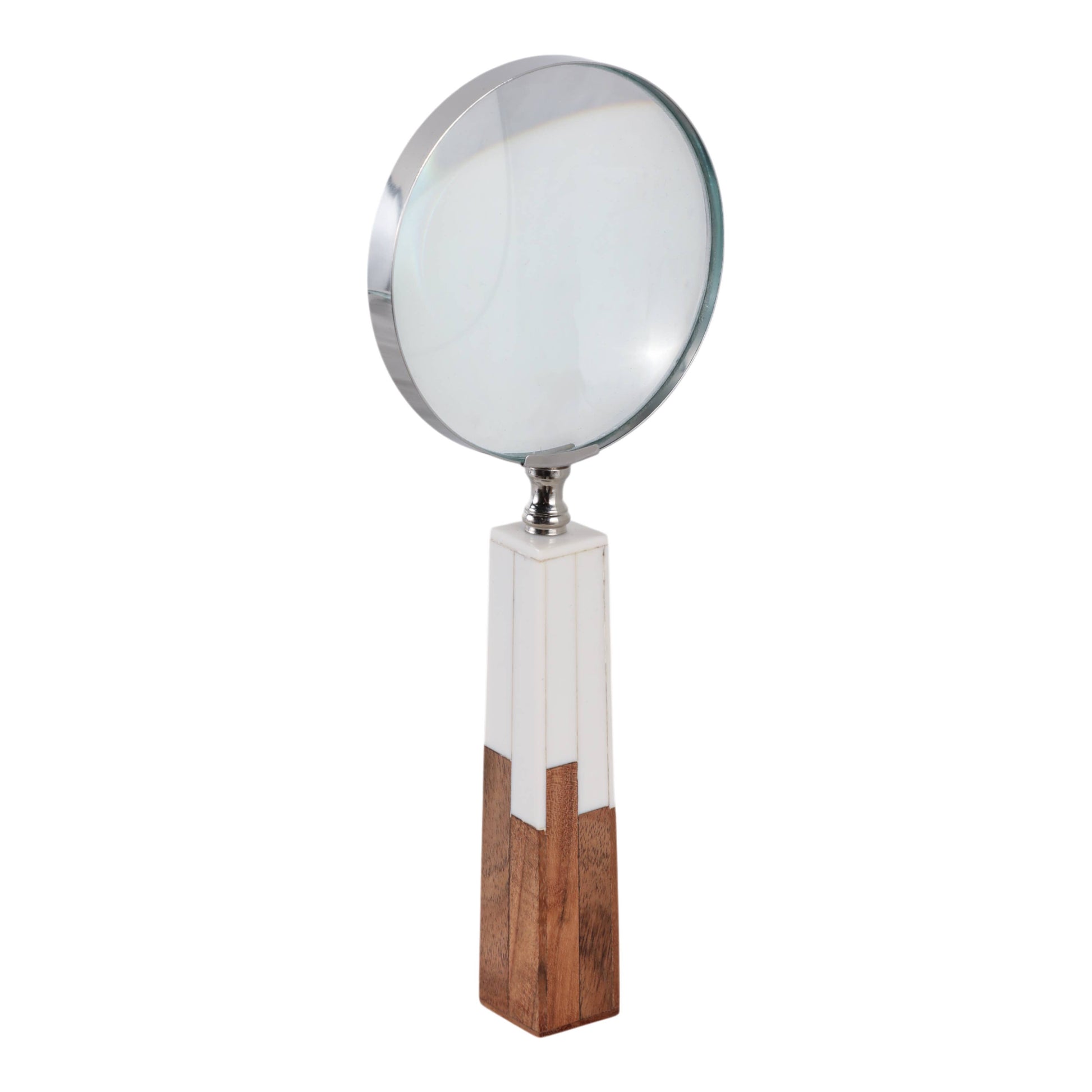 Decorative Object - White Resin 2-Toned Magnifying, 10 in.