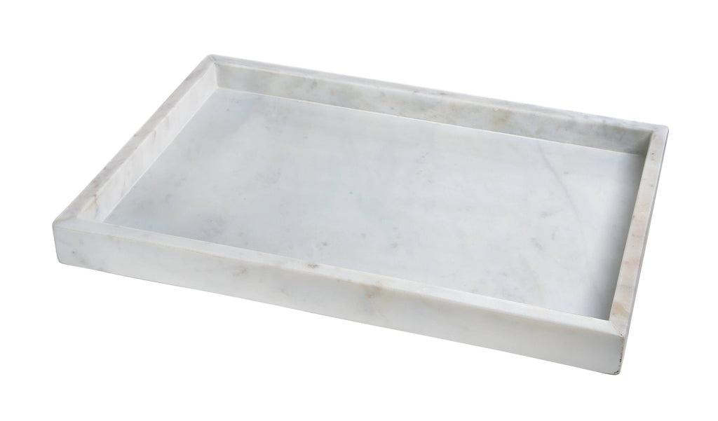 Marble Tank Tray 18x12" Opal White