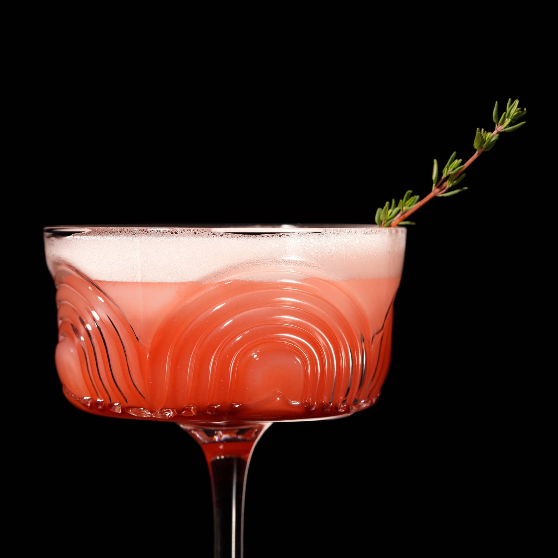 Deco Beau Crystal Cocktail Coupes Set of 2