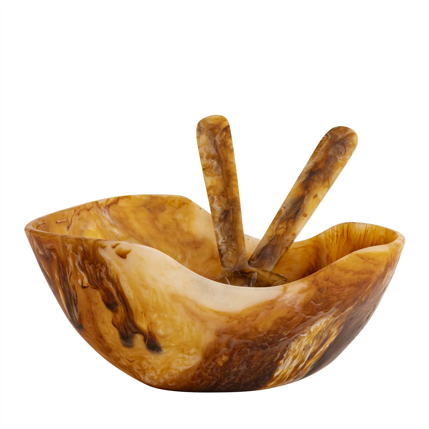 Tortoiseshell Salad Servers Set of 2