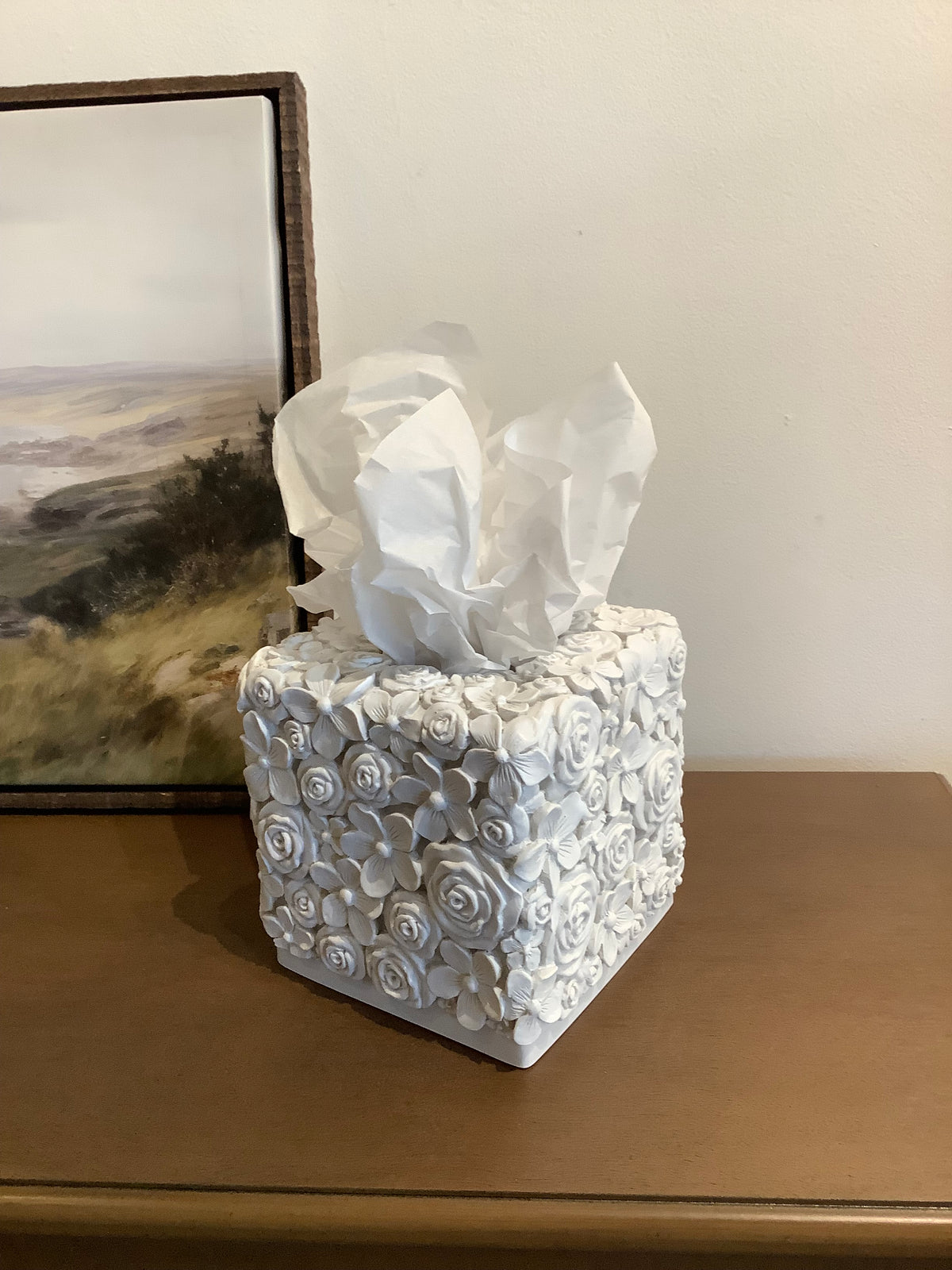 Floral Tissue Box Holder