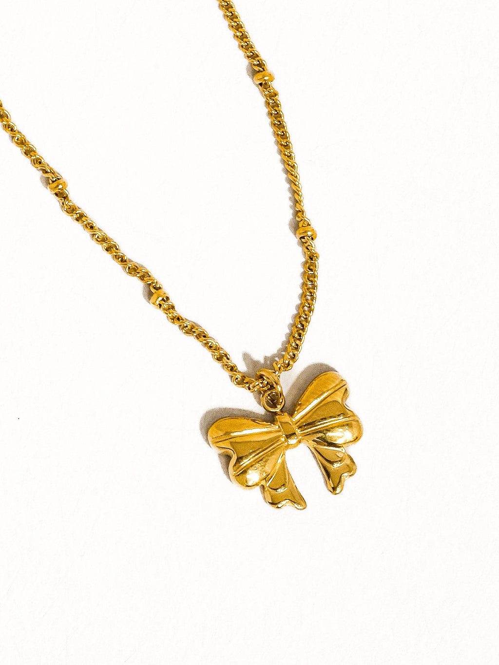 Alannah 18K Gold Non-Tarnish Bow Necklace
