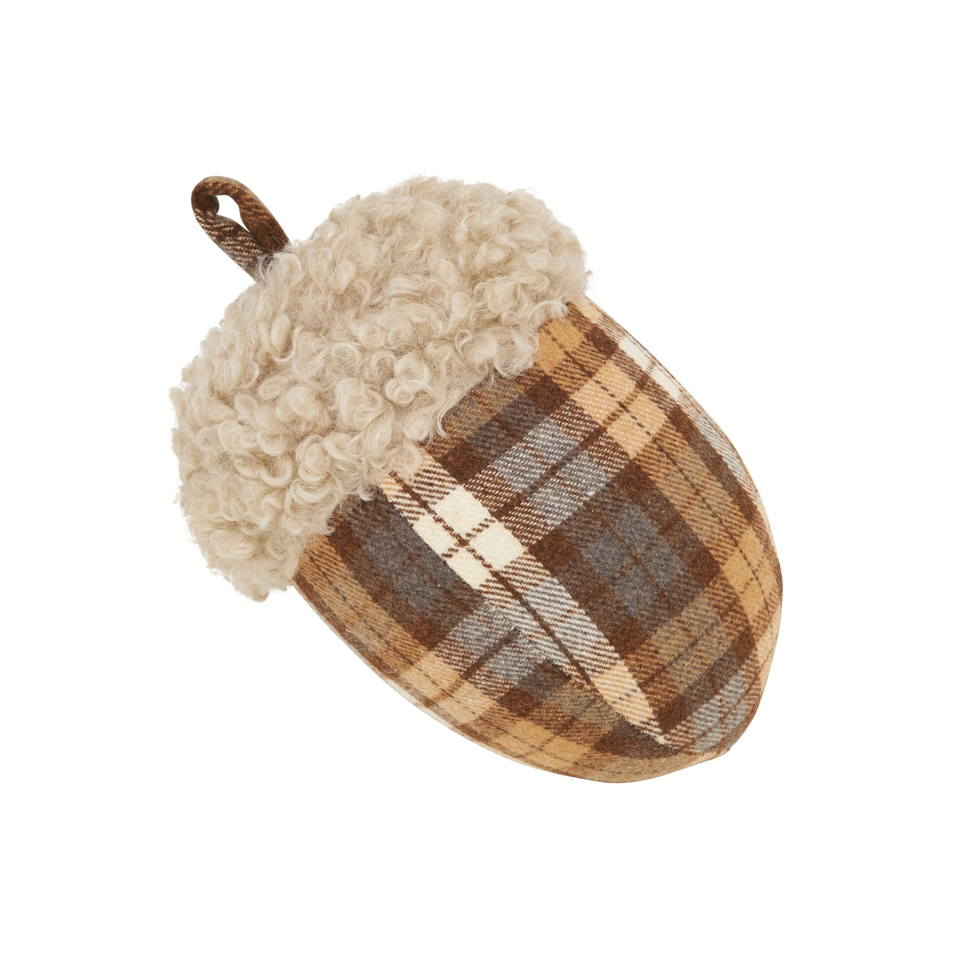 Plaid Acorn Throw Pillow