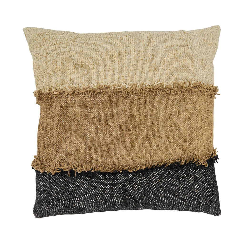 Color Band Fringe Pillow