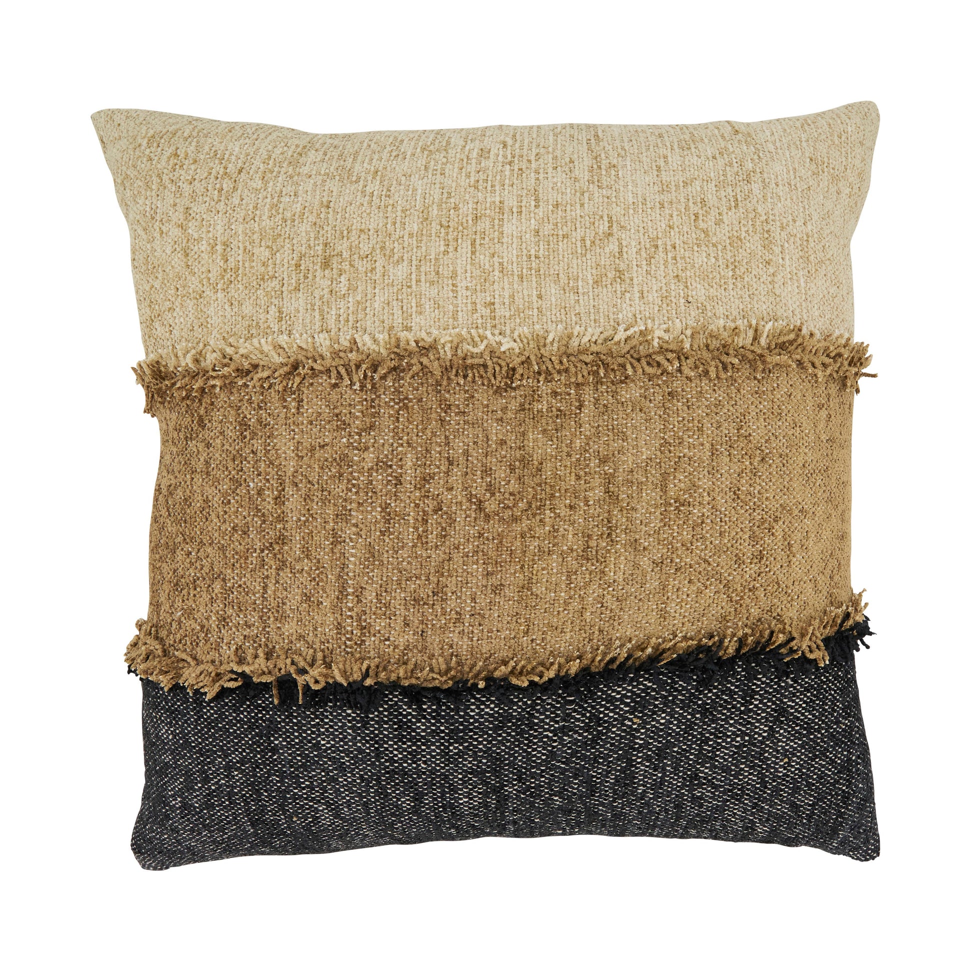 Color Band Fringe Pillow