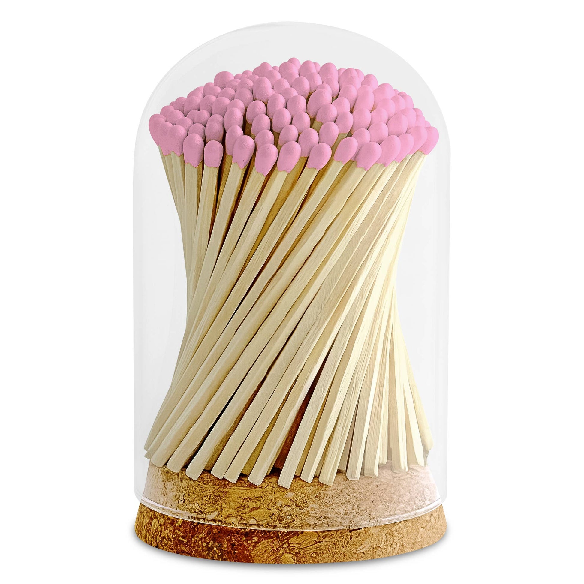 4" Matches in Premium Glass Cloche - Color of Your Choice