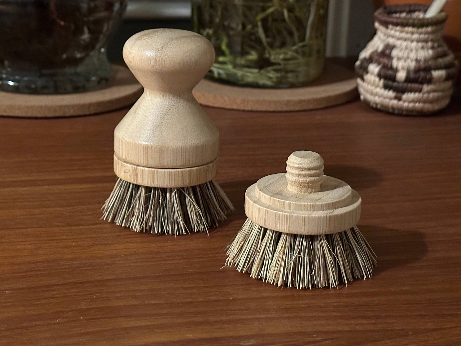 Bamboo Dish Scrubbing Brush with Replaceable Head