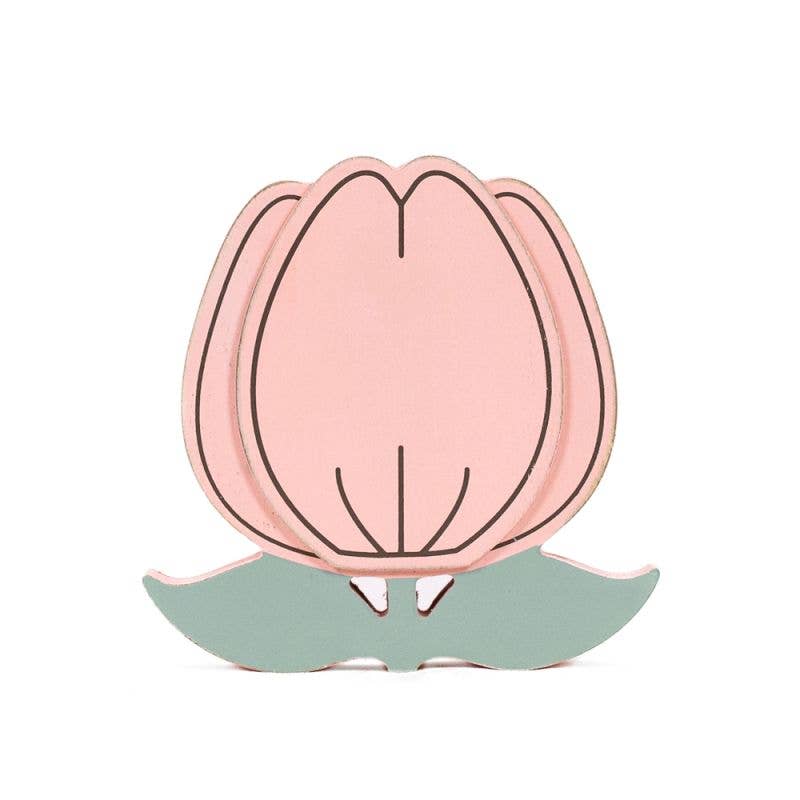 35017 - 6x6 chunky wood shape TULIP Easter Spring decor