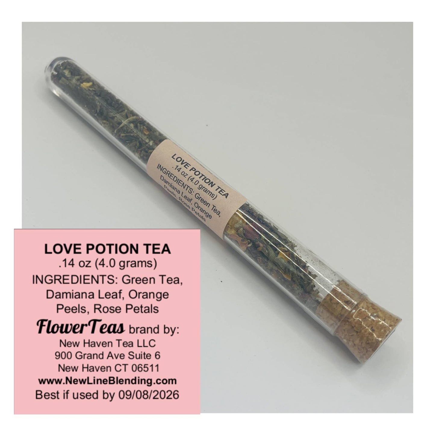 Loose Leaf Tea and Matcha in Test Tube