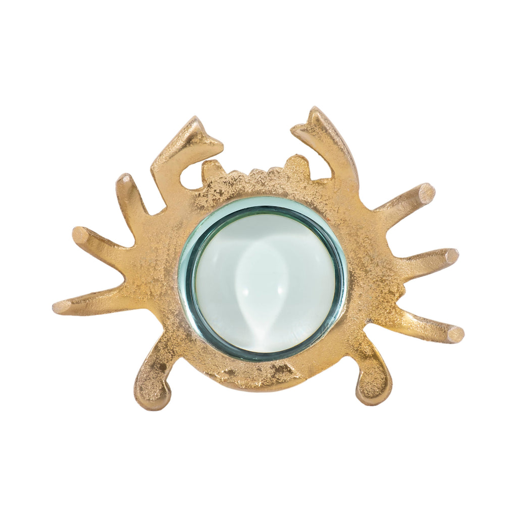 Gold 7 in. Crab Magnifying Glass